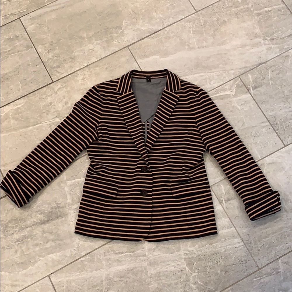 EUC J Crew striped blazer size small
